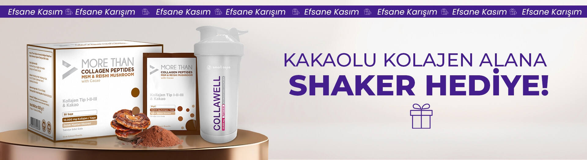 Kakaolu Kolajen Alana Shaker Hediye