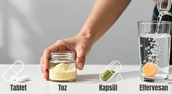 Formülasyon Farkları: Tablet, Toz, Kapsül, Effervesan Karşılaştırması