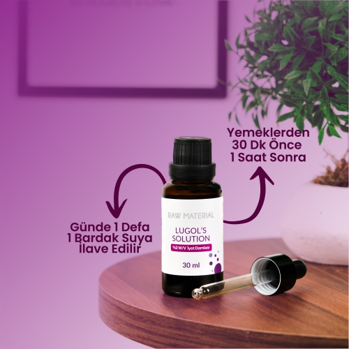 Raw Material Lugol's Solution İyot %2 Damla 30 ml