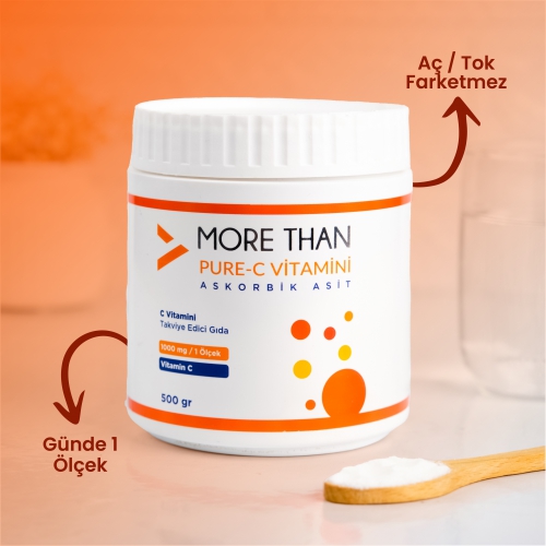 More Than Pure C Vitamini (Ascorbic Acid) 500 gr 