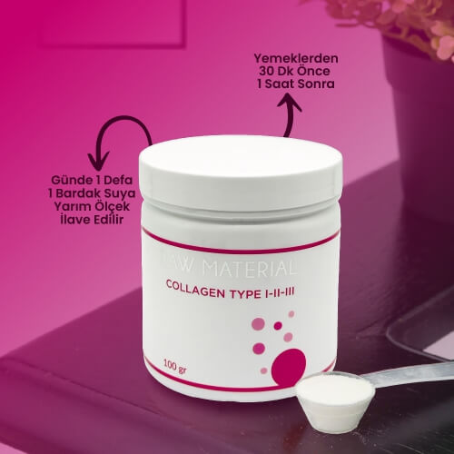 Raw Material Collagen (Type I-II-III) 100 gr