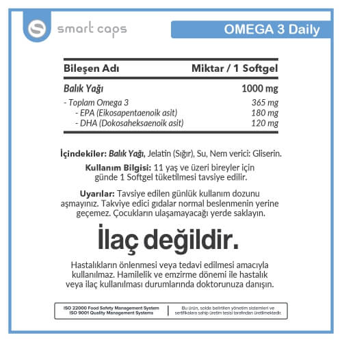 Smart Caps Omega 3 Daily 60 Softjel
