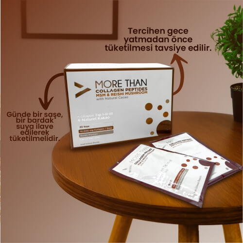 More Than Kakaolu Kolajen Peptit Msm & Reişi Mantarı 30 Saşe