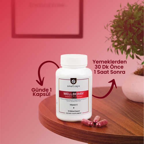 Smart Caps Wellberry Cranberry 30 Kapsül