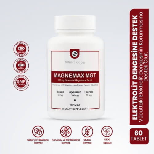 Smart Caps Magnemax MGT Magnezyum Kompleks 60 Tablet