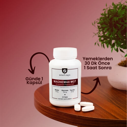 Smart Caps Magnemax MGT Magnezyum Kompleks 60 Tablet
