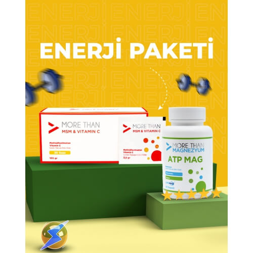 More Than  ATPMAG Magnezyum 60 Kapsül - MSM & Vitamin C 30 Saşe
