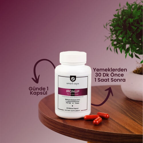 Smart Caps IronUP Demir 60 Kapsül - Smart Caps Vitamin B12 60 Tablet