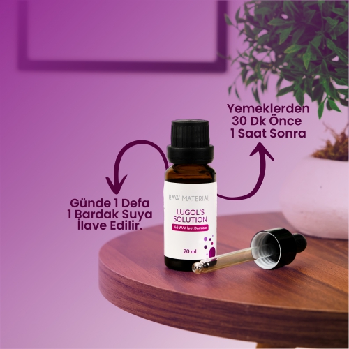 Raw Material Lugol's Solution İyot %5 Damla 20 ml