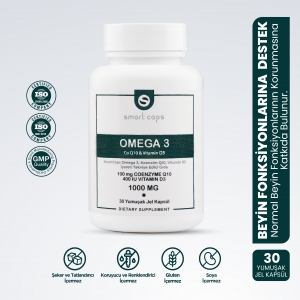 Smart Caps Omega 3 Koenzim Q10 & Vitamin D3 30 Softjel