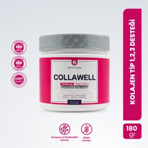 Smart Caps CollaWell Hidrolize Kolajen (Type I,II,III)  180 gr