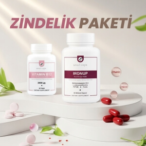 Smart Caps IronUP Demir 60 Kapsül - Smart Caps Vitamin B12 60 Tablet